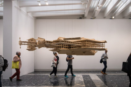孝宏Iwasaki反射模型船的忒修斯2017年威尼斯艺术双年展日本馆Inexhibit L
