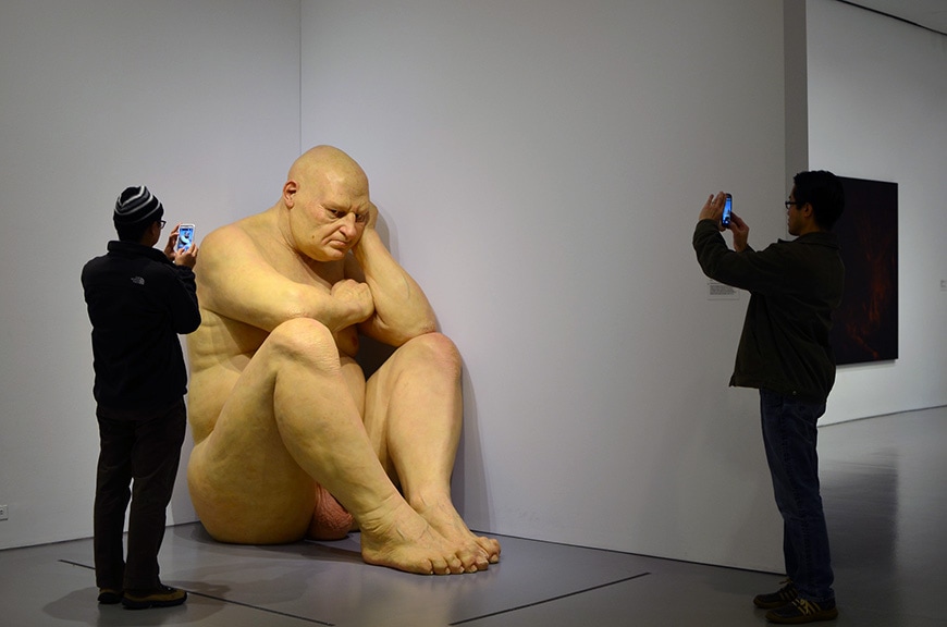 赫希洪博物馆展出,华盛顿特区,大男人,罗恩·穆克的雕塑
