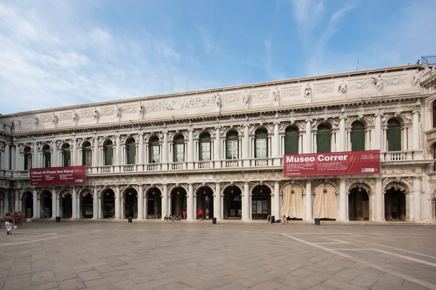 Venice-facade-of-the-Correr-museum-palace-on-St-Marks-Square-Inexhibit