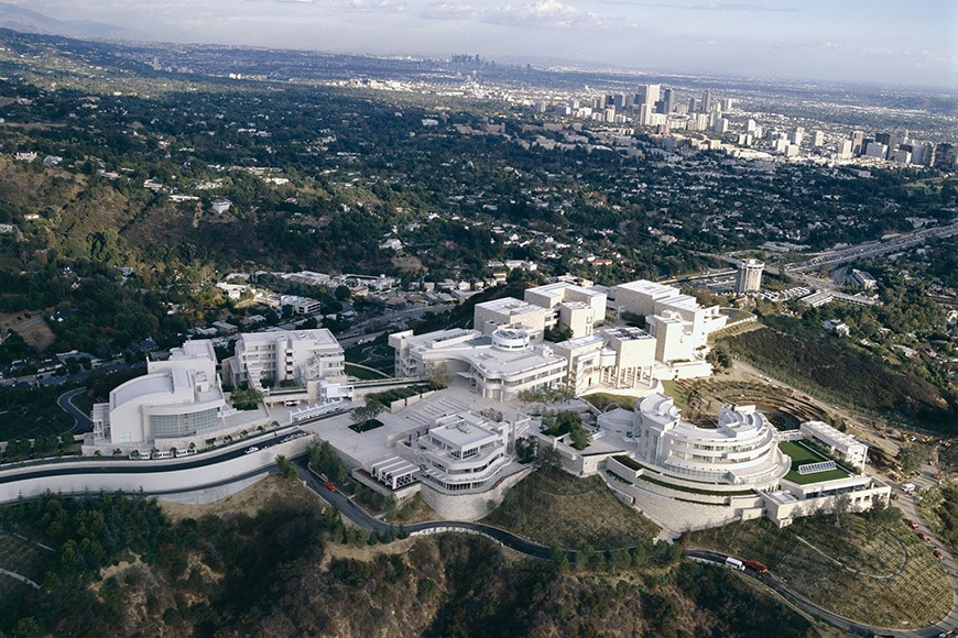 洛杉矶盖蒂中心博物馆，鸟瞰图