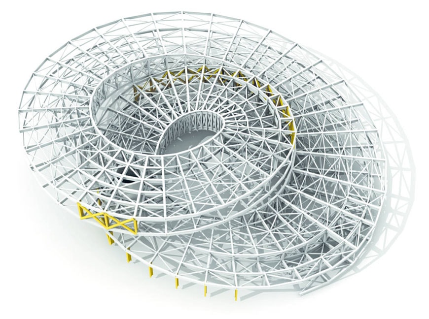 世博会丹麦馆- - shaghai - 2010比亚克-英格尔斯- group-conceptual-steel-structure