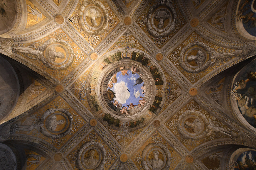 Andrea Mantegna, Camera degli Sposi, oculus, Palazzo Ducale Mantua
